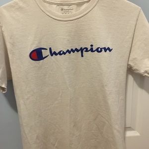 white champion tee